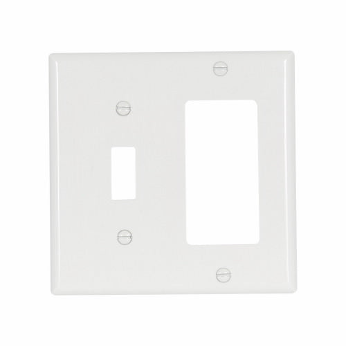 Eaton Cooper Wiring Combination Wallplate, White