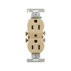 Cooper Wiring Devices Standard Duplex Receptacles, Ivory, 2-pole / 3-wire (15A, Ivory)