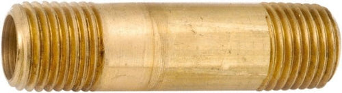 MSC Direct ANDERSON METALS  2″ Long, 1/8″ Pipe Threaded Brass Pipe Nipple