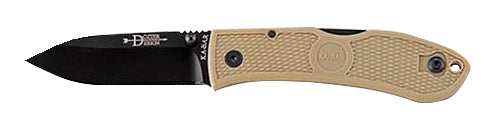 Ka-Bar 4062CB Dozier Hunter 3 Drop Point Plain AUS 8A Steel Zytel Coyote Brown Handle Folding