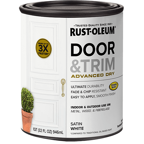 Rust-Oleum® Door & Trim Paint 1 Quart Satin White