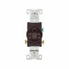 Eaton Cooper Wiring Commercial Specification Grade Single Receptacle 15A, 250V Brown