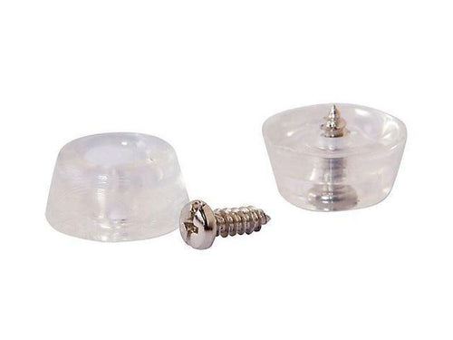 Shepherd Hardware 7/8-Inch SurfaceGard Screw-On Clear Bumpers, 4-Count (7/8)