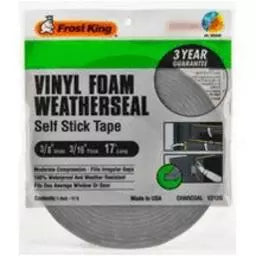 Frost King Vinyl Foam Weatherseal 3/8 X 3/16 X 17' 	Charcoal (3/8 X 3/16 X 17', Charcoal)