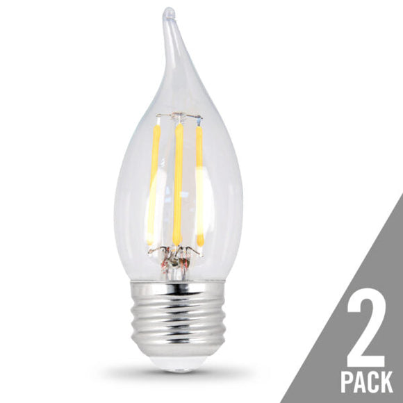 Feit Electric 25 Watt Equivalent Soft White Enhance Glass Filament LED Light Bulb