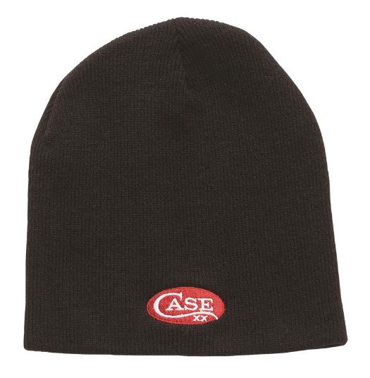 Case® xx Embroidered Case Logo Black Knit Beanie Hat