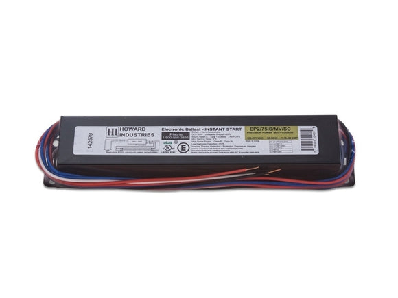 Howard Lighting EP2/75IS/MV/SC 2 Lamp F96T12 Slimline Electronic Fluorescent Ballast 75Watt