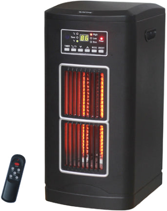 HEATER 1500W BK INFARED QUARTZ TOWER