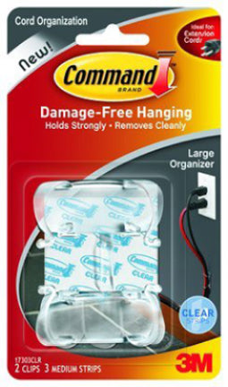 2PK CLEAR COMMAND LG CORDCLIPS