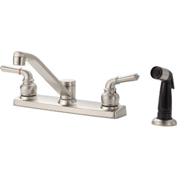 Hardware House/Locks 213837 2 Handle Kitchen Faucet W/Spray