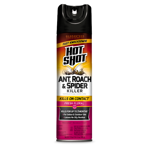 HOT-SHOT ANT, ROACH & SPIDER KILLER (FRESH FLORAL SCENT AEROSOL)