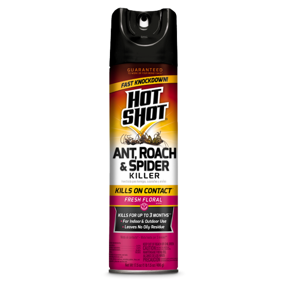 HOT-SHOT ANT, ROACH & SPIDER KILLER (FRESH FLORAL SCENT AEROSOL)