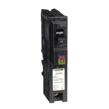 Schneider Mini Circuit Breaker Homeline Plug On Neutral Plug In UL (15A 1 pole)