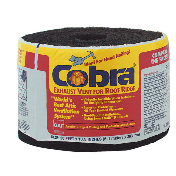 Cobra 20 Ft. Hand-Nailed Rolled Ridge Vent