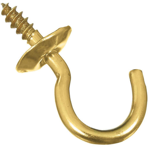 National 5/8 In. Solid Brass Cup Hook