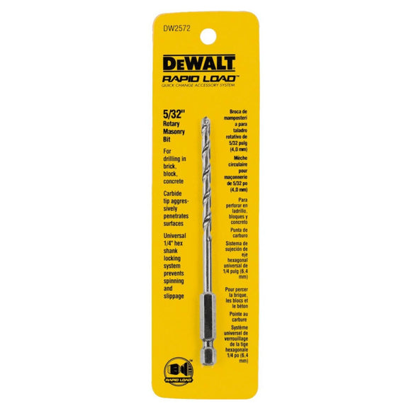 DeWalt 5/32 In. x 5 In. Rotary Masonry Drill Bit