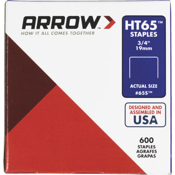 Arrow HT65 Hammer Tacker Staple, 3/4 In. (600-Pack)