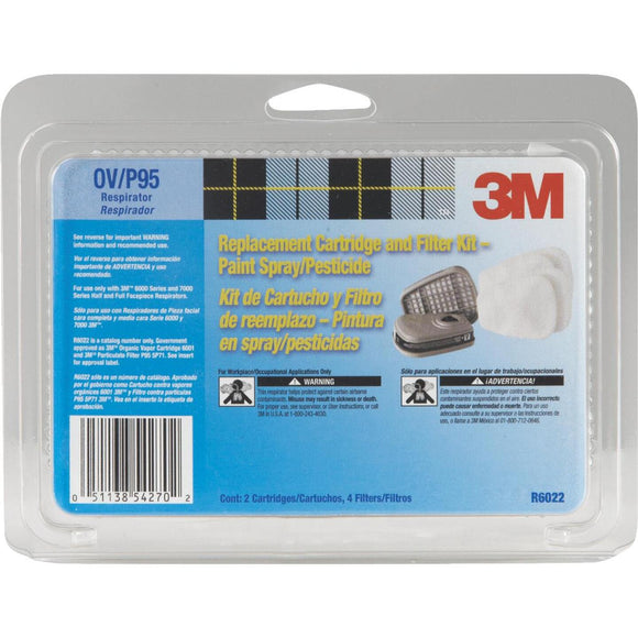 3M OV/P95 Paint Replacement Filter Cartridge with Pre-Filter Pack (2-Pack)