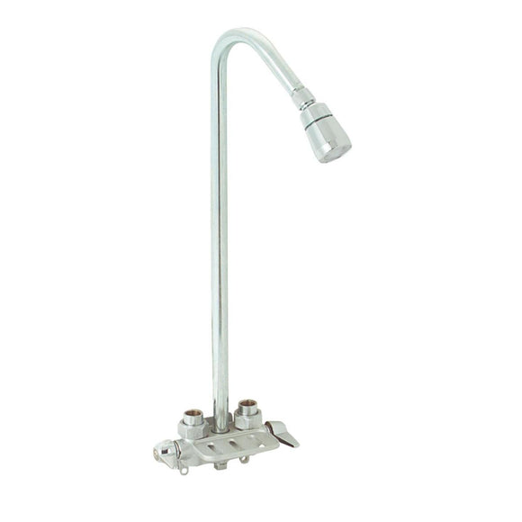B & K Chrome 2-Handle Knob Utility Shower Faucet