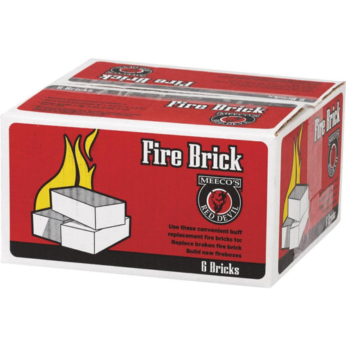 Meeco's Red Devil ASTM 9 In. 4-1/2 In. Fire Brick (6-Pack)