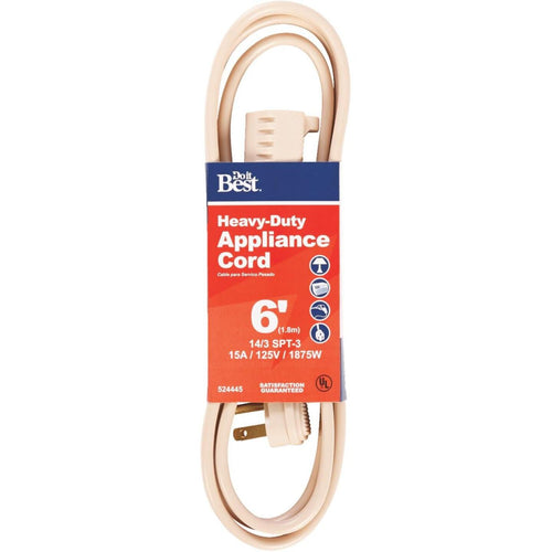 Do it Best 6 Ft. 14/3 15A Heavy-Duty Appliance Cord