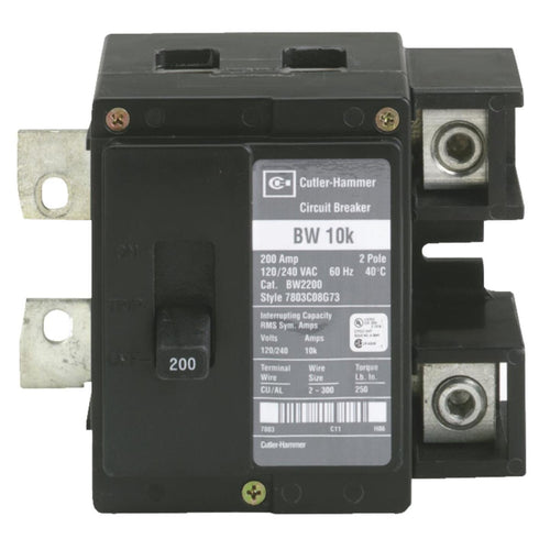 Eaton BW 200A Double-Pole Standard Trip Main Breaker