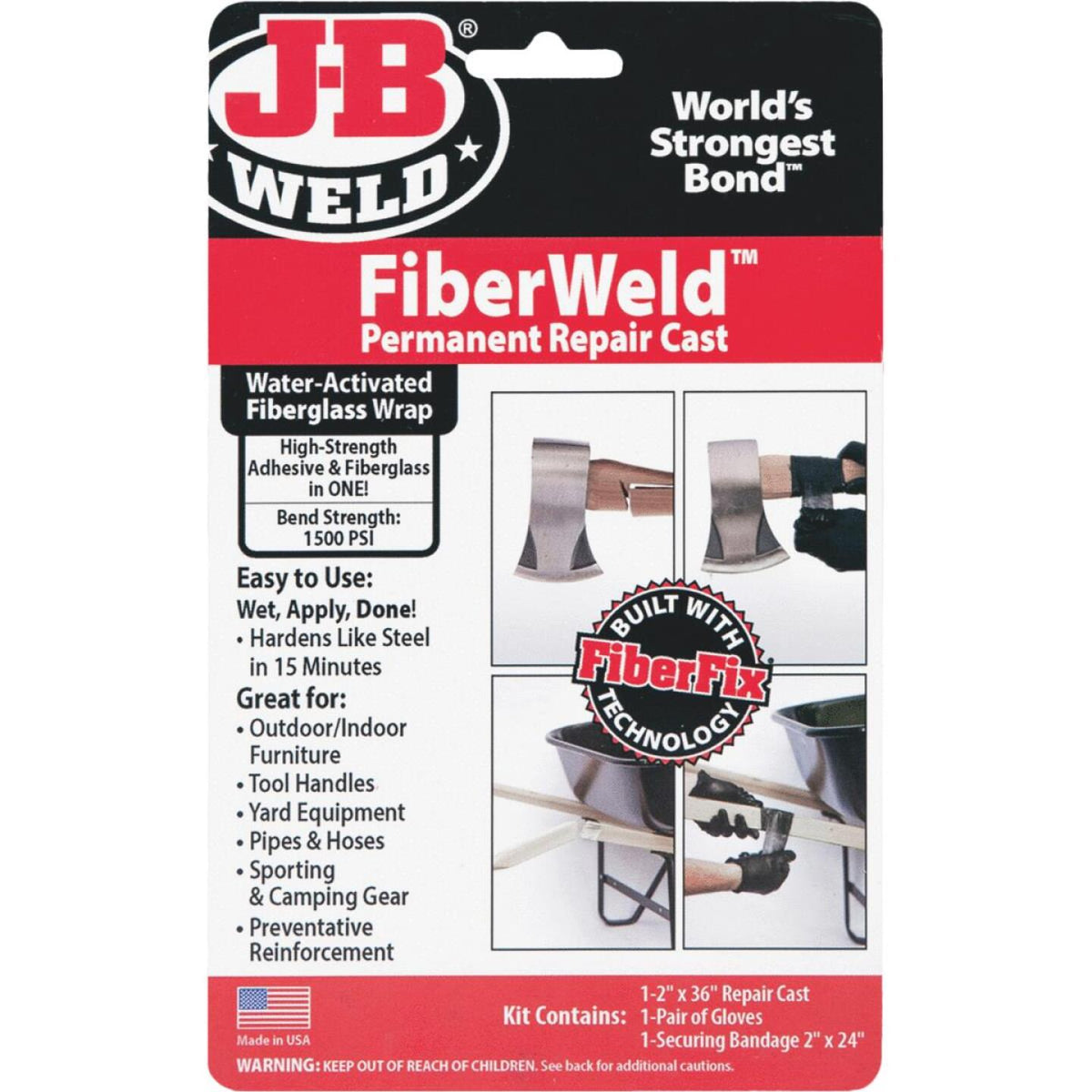 J-B Weld FiberWeld Permanent Repair Cast 2 In. X 36 In. Black ...