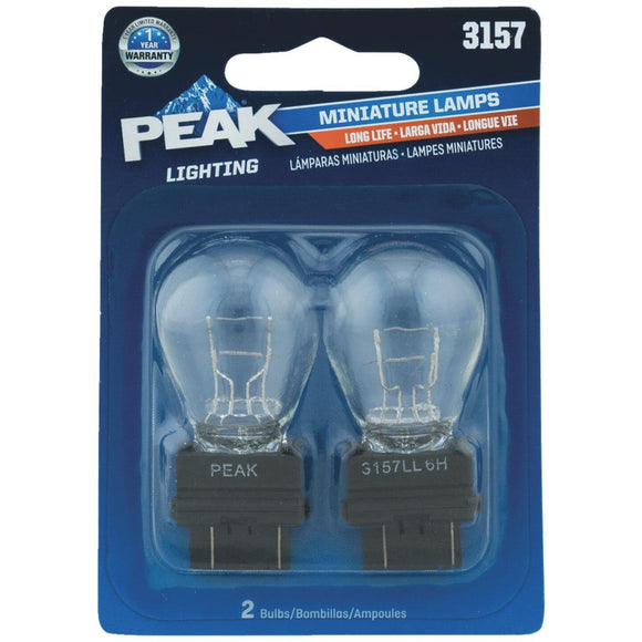 PEAK 3157 12.8/14V Mini Incandescent Automotive Bulb (2-Pack)