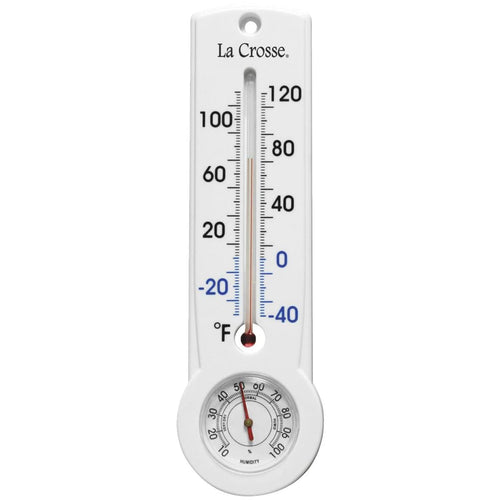 La Crosse Technology Fahrenheit & Celsius Analog -40 to 120 F; -40 to 50 C Hygrometer & Thermometer