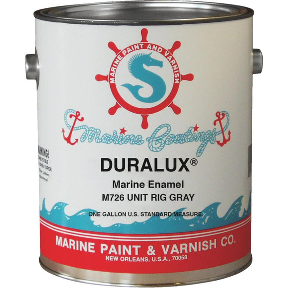 DURALUX Gray Gloss Marine Enamel, Unit Rig, 1 Gal.