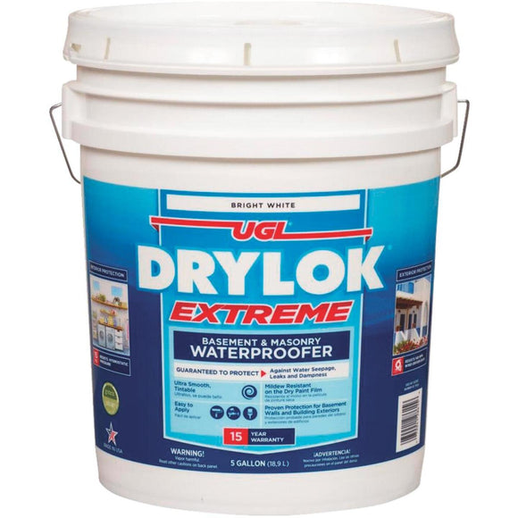 Drylok White Basement & Masonry Waterproofer Concrete Sealer, 5 Gal.