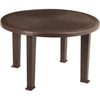 Brentwood 48 In. Round Brown Resin Table