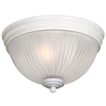 Hardware House 544007 2 Light Ceiling Fixture, White Finish ~ 9-1/2