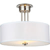 Hardware House 209144 Ceiling Fixture, 2 Light Semi Flush ~ Satin Nickel