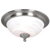 Hardware House 543942 Ceiling Light Fixture, 2 Light Saturn Design ~ Satin Nickel