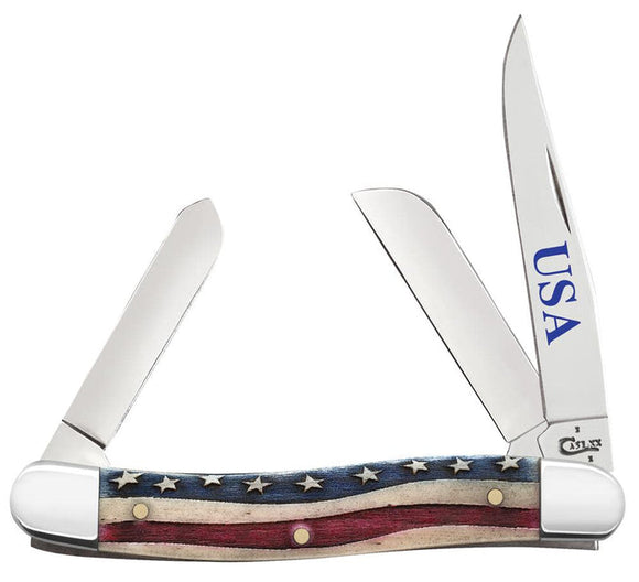 Case Star Spangled Series Embellished Smooth Natural Bone Medium Stockman