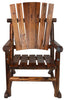 United General Supply Leigh Country Natural Organic Char-Log Wood Single Rocker