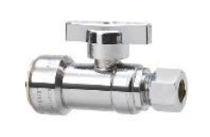 QuickFitting Probite Straight Stop Valve (½” x ⅜”, Chrome Plated)
