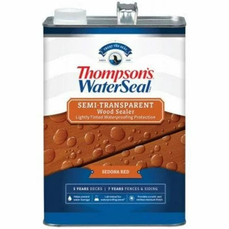 Thompson’s® WaterSeal® Semi-Transparent Wood Sealer 1 Gallon Sequoia Red (1 Gallon, Sequoia Red)